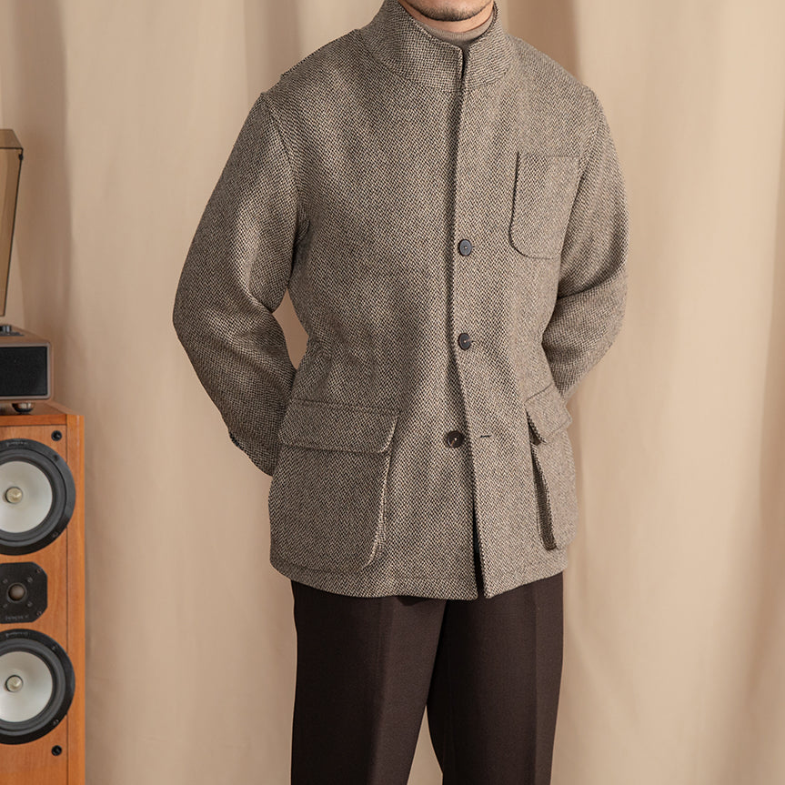 Eton Wool Blend Herringbone Sport Coat