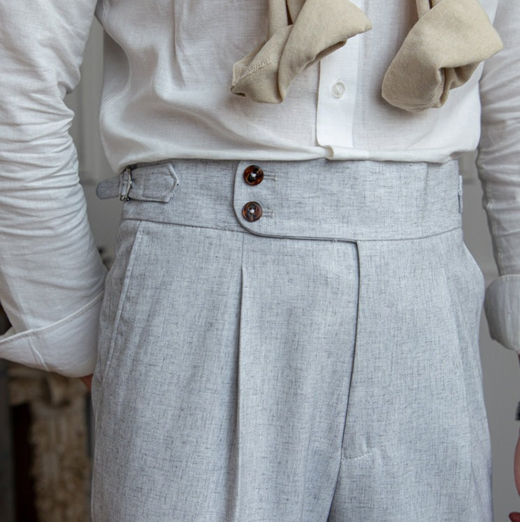 Cappuccino Flannel Pleated Trouser