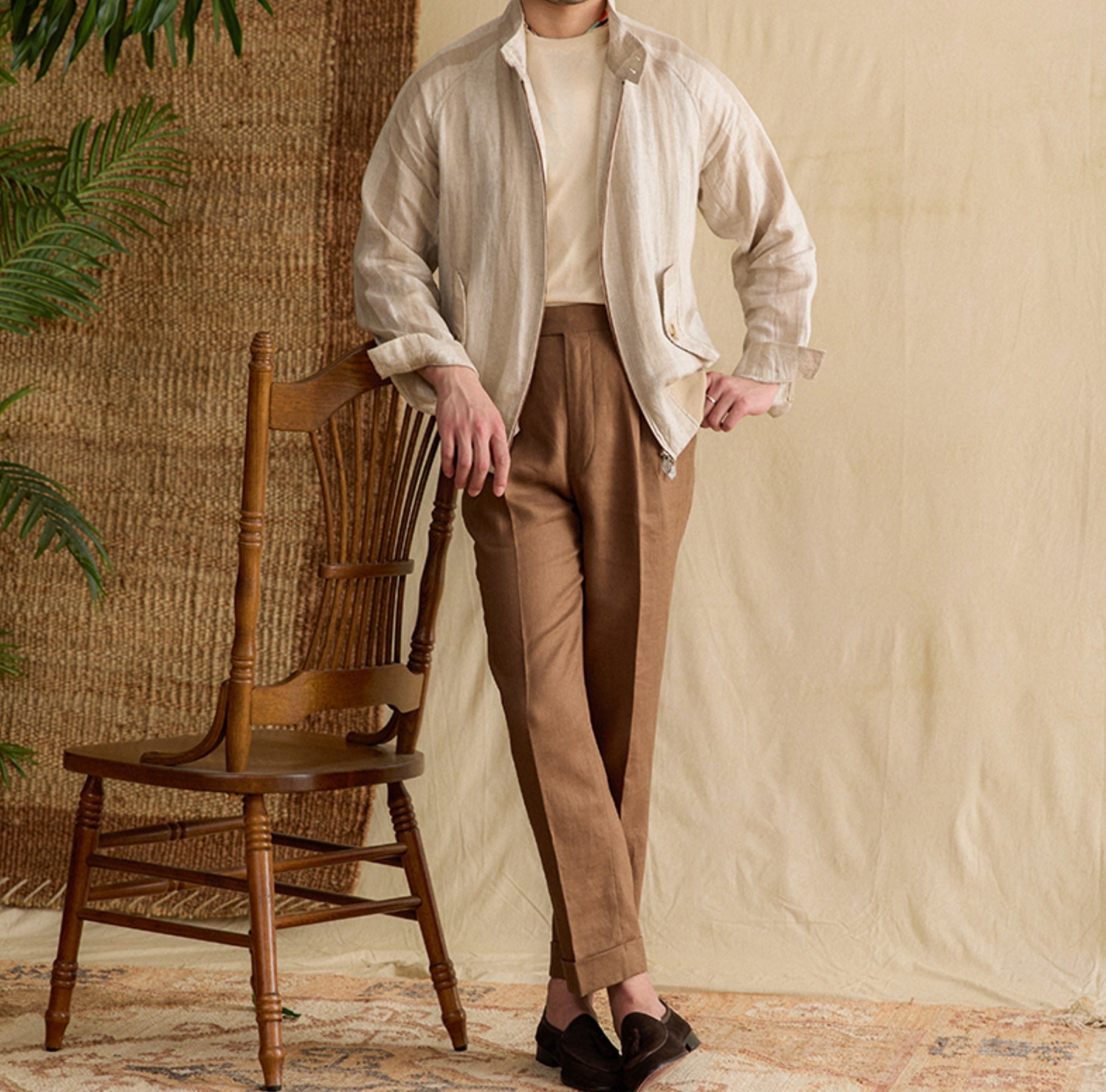 Linen Venezia G9 Bomber Jacket