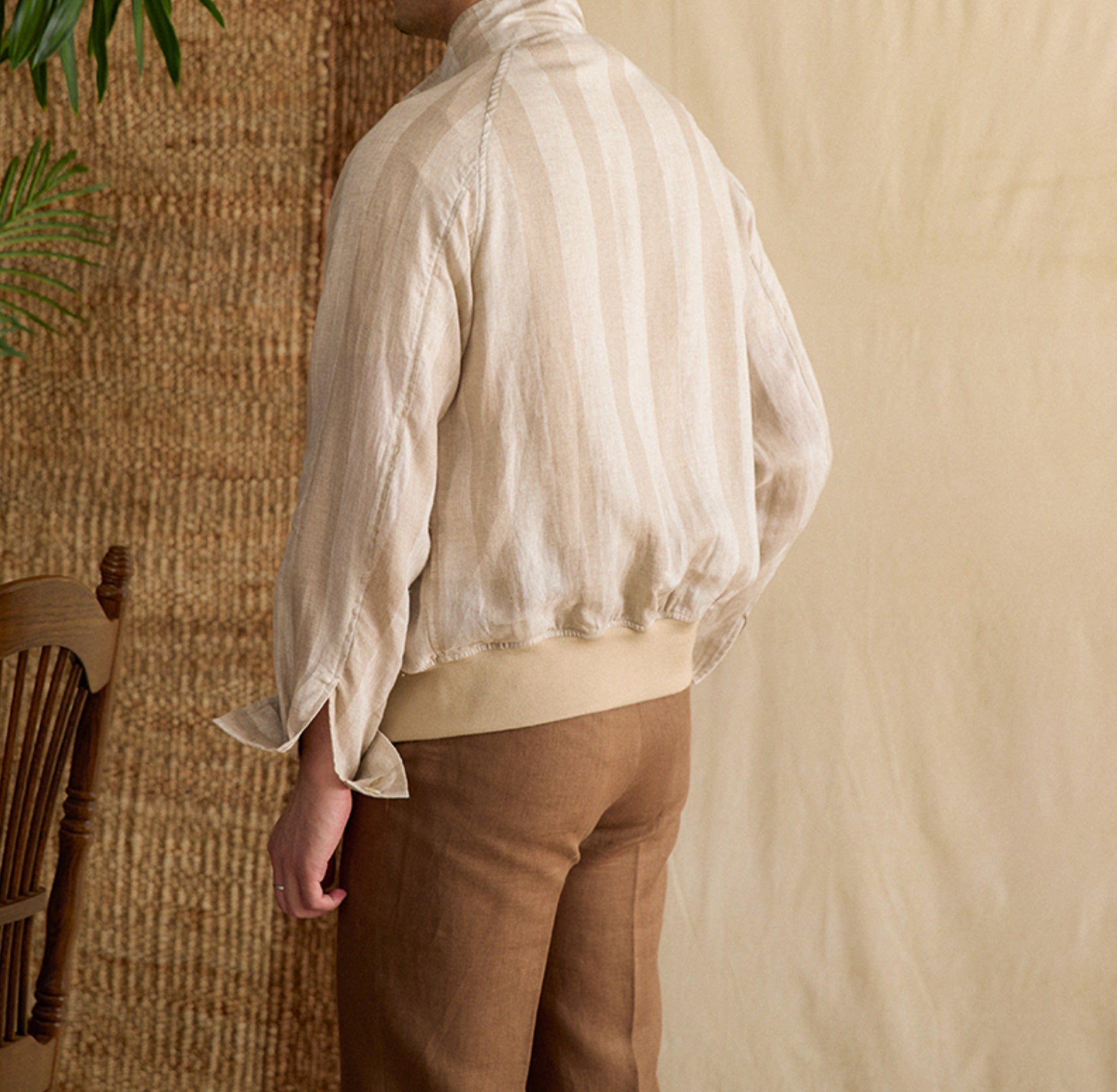 Linen Venezia G9 Bomber Jacket