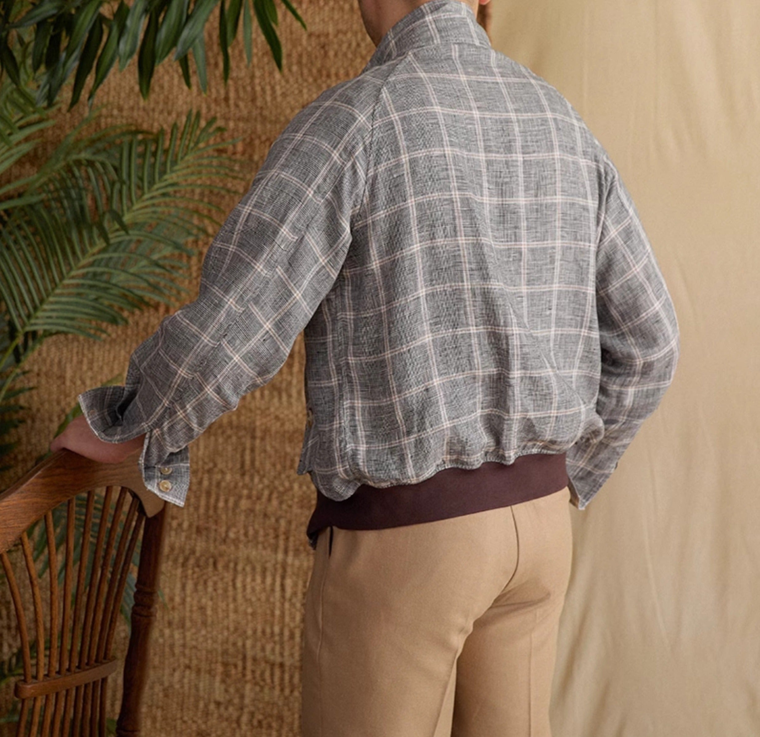 Linen Venezia G9 Bomber Jacket