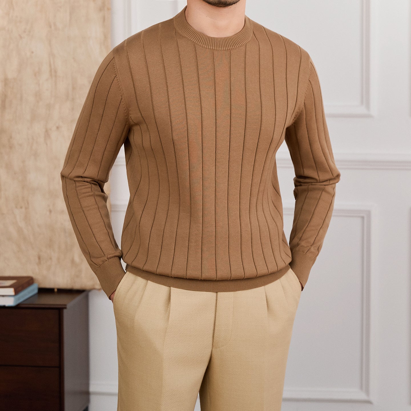 Milano Pleated Knit Cotton Jumper