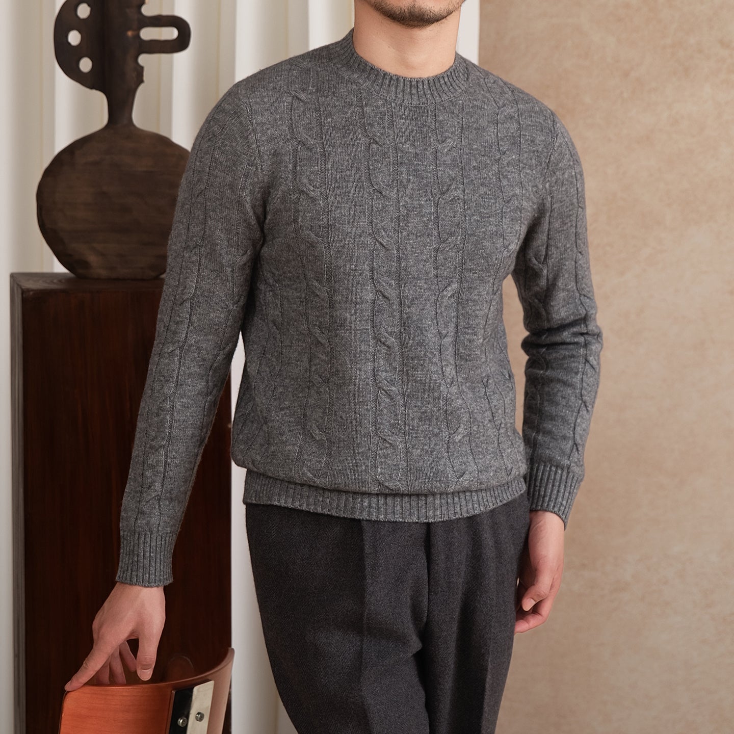 Dolomites Cable Knit Wool Blend Jumper