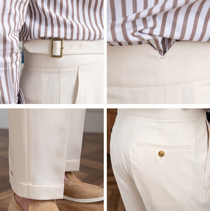 Pantalon droit plissé Monza Gurkha