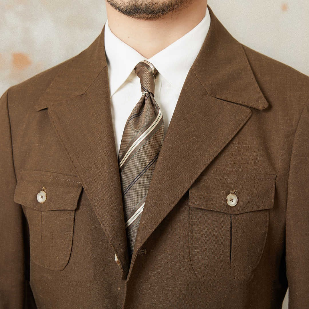 Milan Linen Blend Suit Collar Jacket