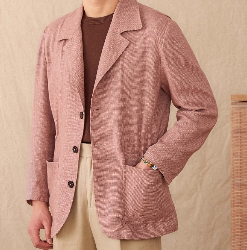 Positano Linen Blend Unstructured Knit Blazer