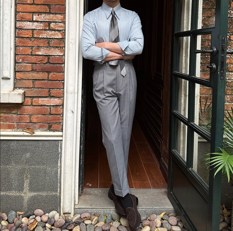 Jet Bamboo Cotton Blend Pinstripe Shirt