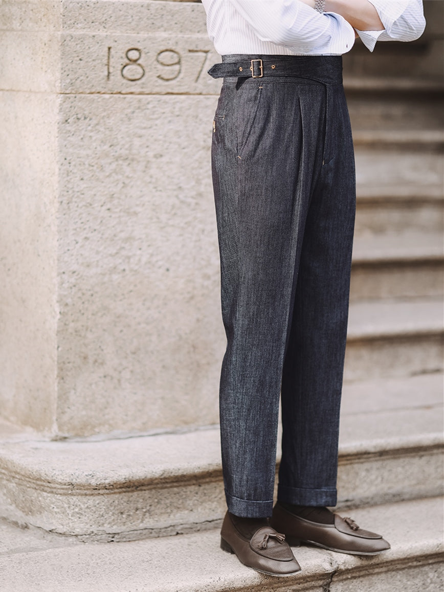 Pantalone Ghurka Napolitana in denim