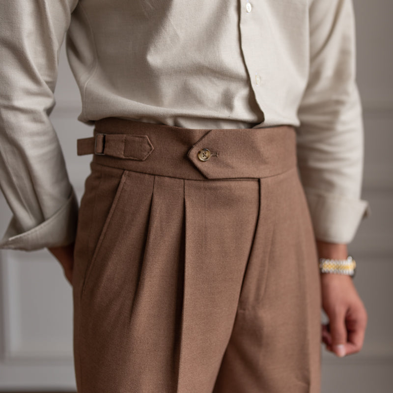 Everyday Straight Fit Pleated Trousers