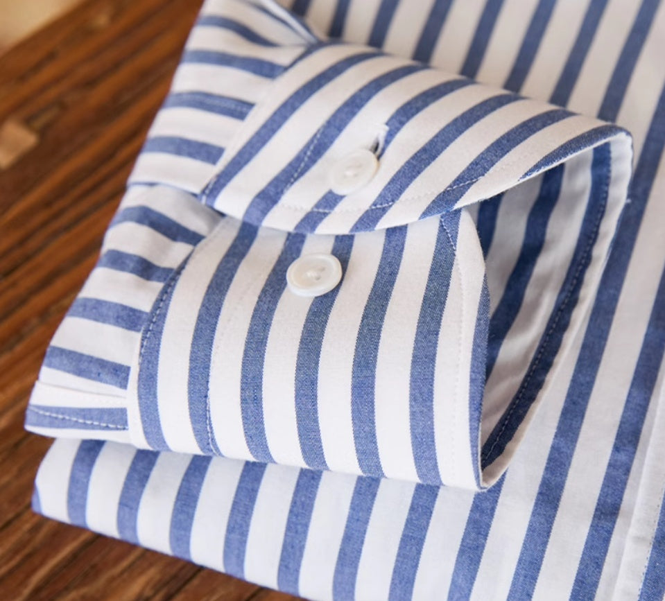 Corsica Cotton Striped Long Sleeve Shirt