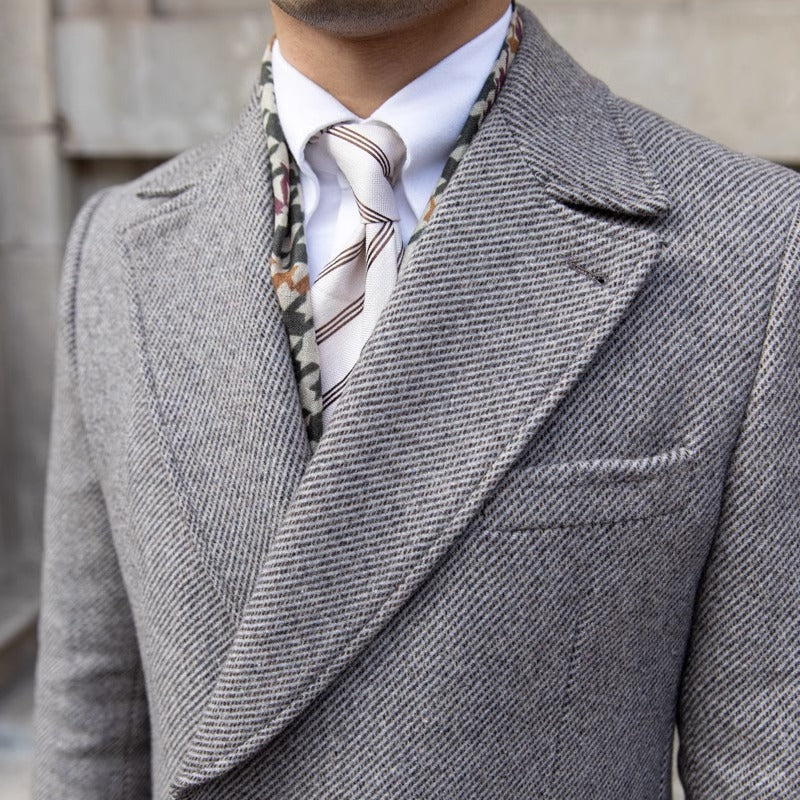 Kings Double Breasted Wool Blend Coat