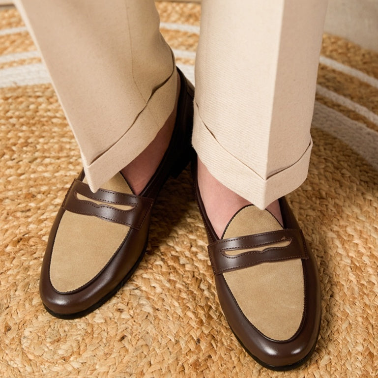 Cigar Leather Belgian Loafers