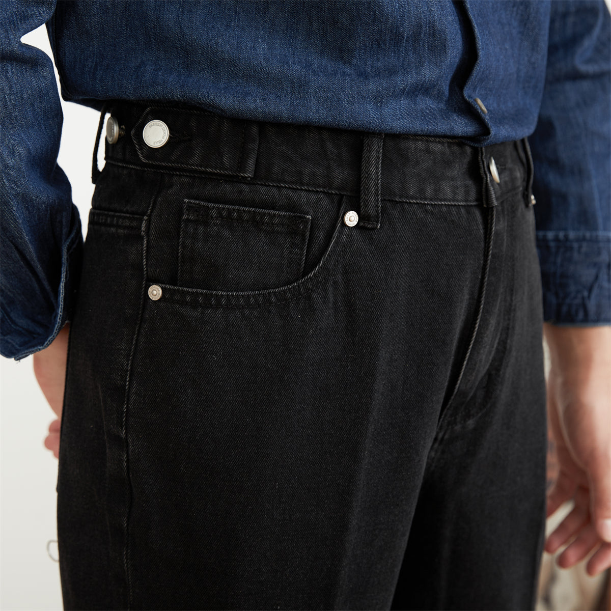 Salamanca Cotton Denim Pleated Trousers