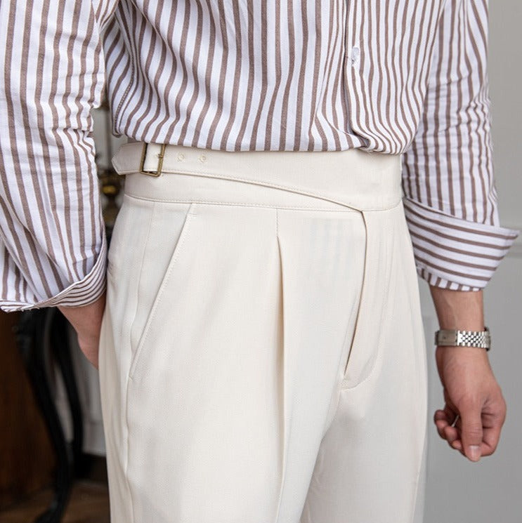 Pantalon droit plissé Monza Gurkha