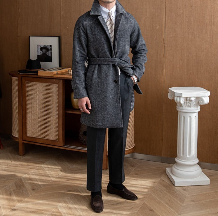 Royal Albert Wool Blend Belted Raglan Coat