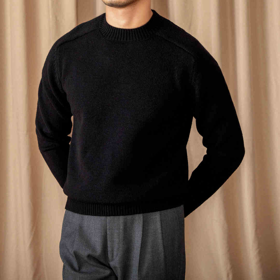 Basic Ribbed Knitted Jumper