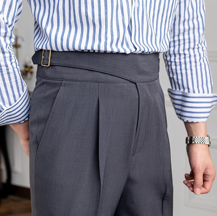 Pantalon droit plissé Monza Gurkha