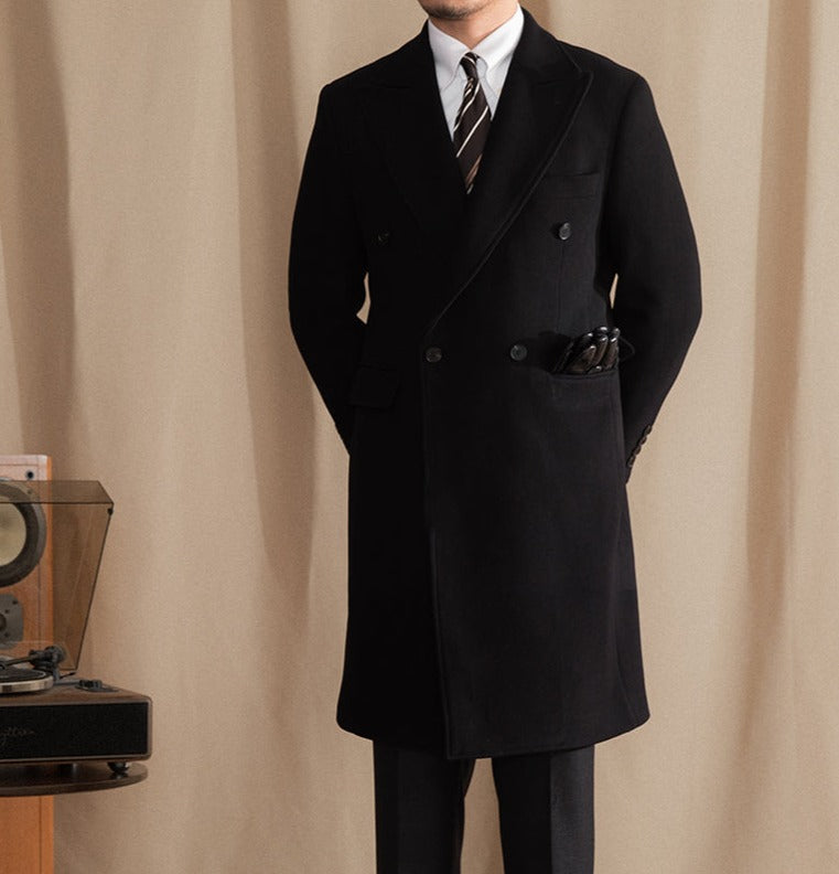 Sean Connery Bond Double Breasted Wool Coat
