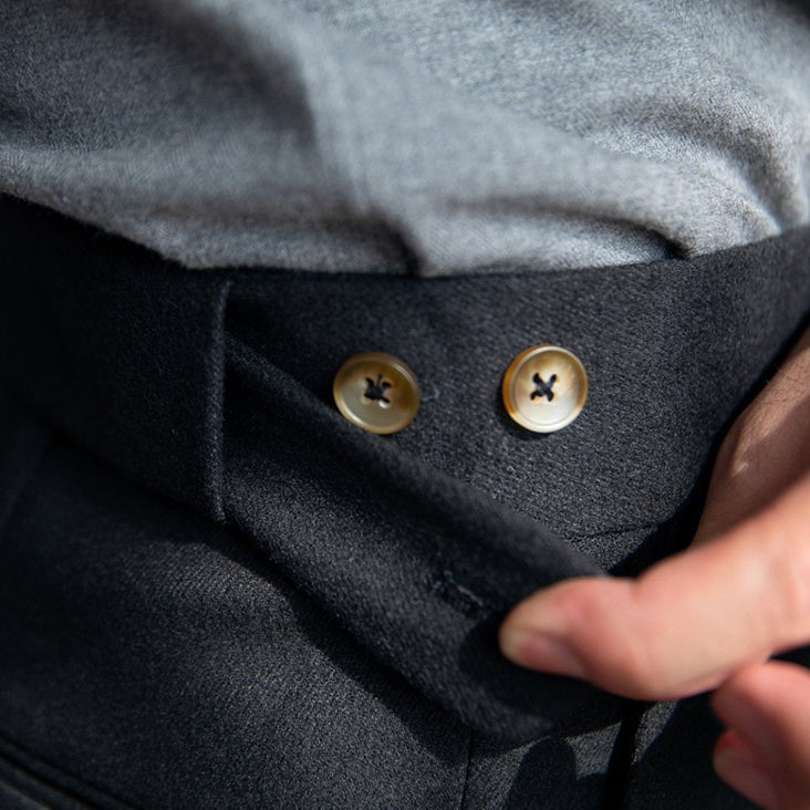 Sardinia Wool Felt Pleated Trousers