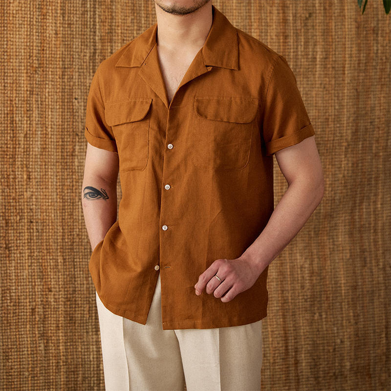 Cuba Linen Blend Short Sleeve Shirt