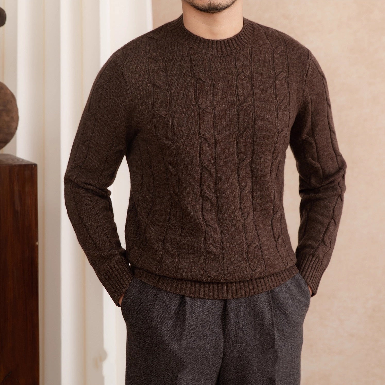 Dolomites Cable Knit Wool Blend Jumper
