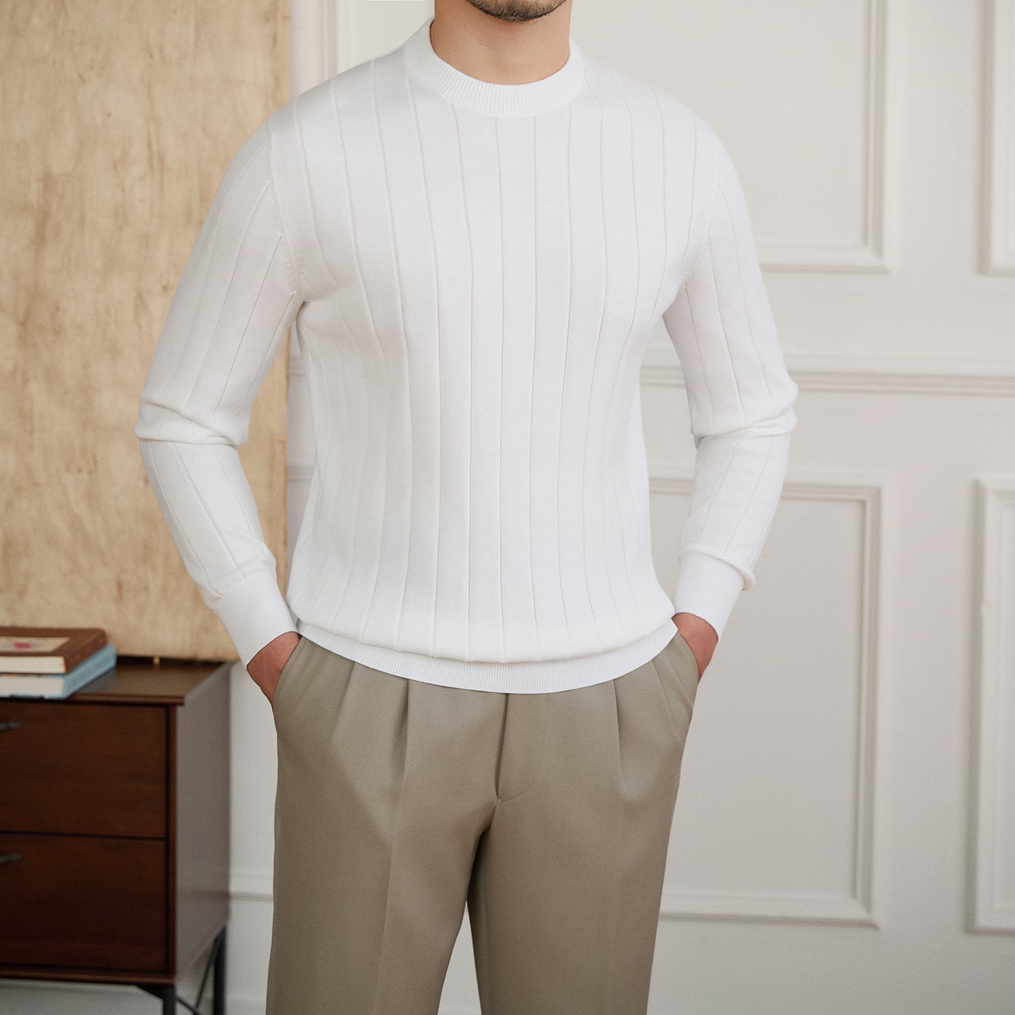 Milano Pleated Knit Cotton Jumper