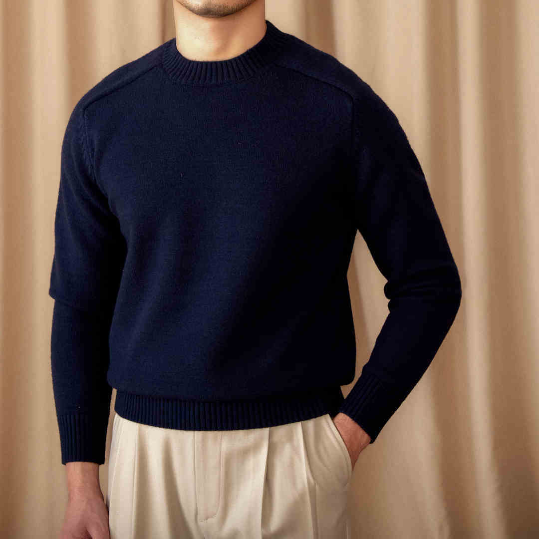 Basic Ribbed Knitted Jumper