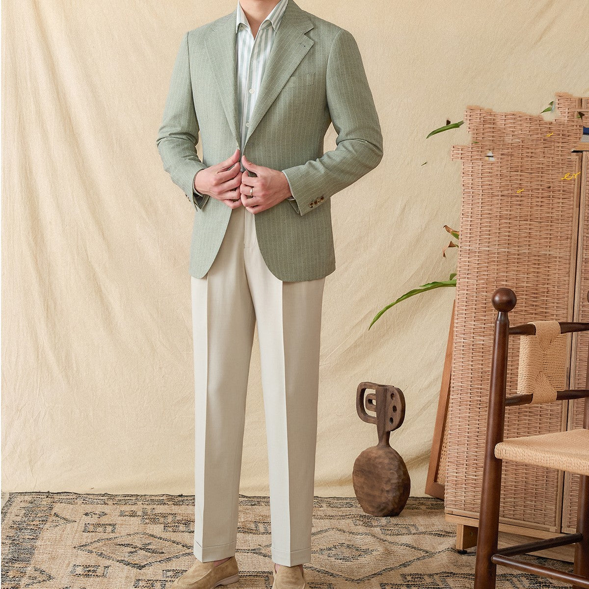 Wimbledon Pinstripe Sports Blazer Jacket