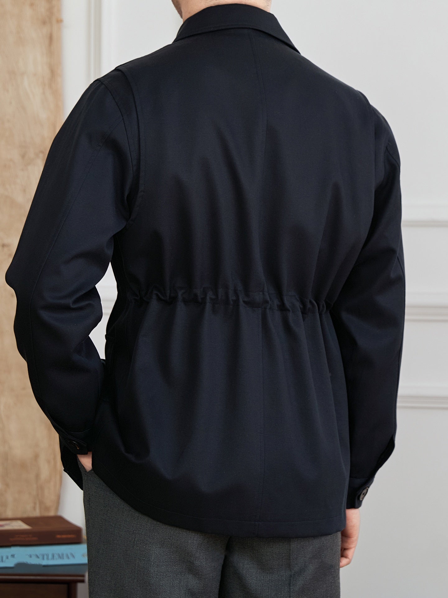Milan Cotton Blend Zipped Suit Jacket