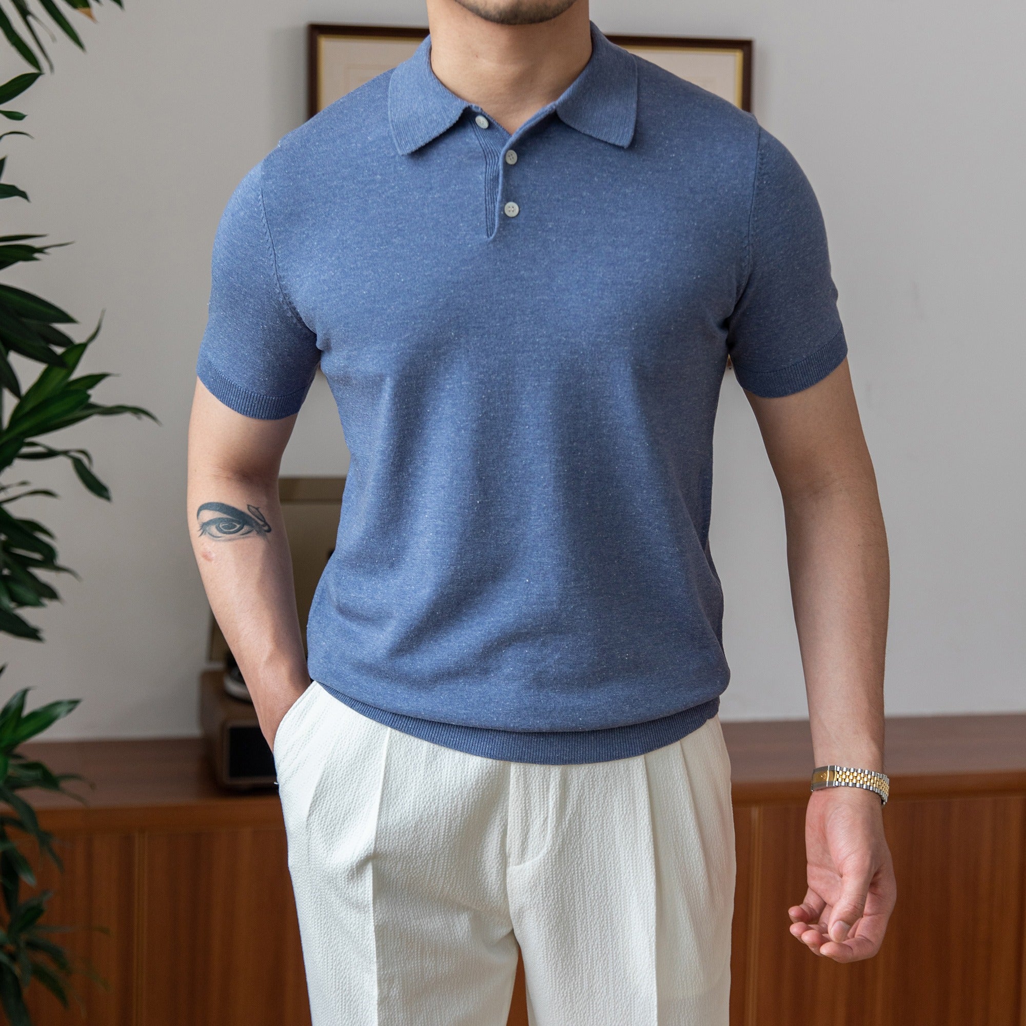 Rome Knitted Polo Shirt