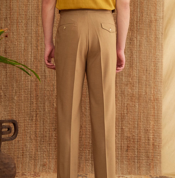 Catanzaro High Waisted Straight Fit Trousers