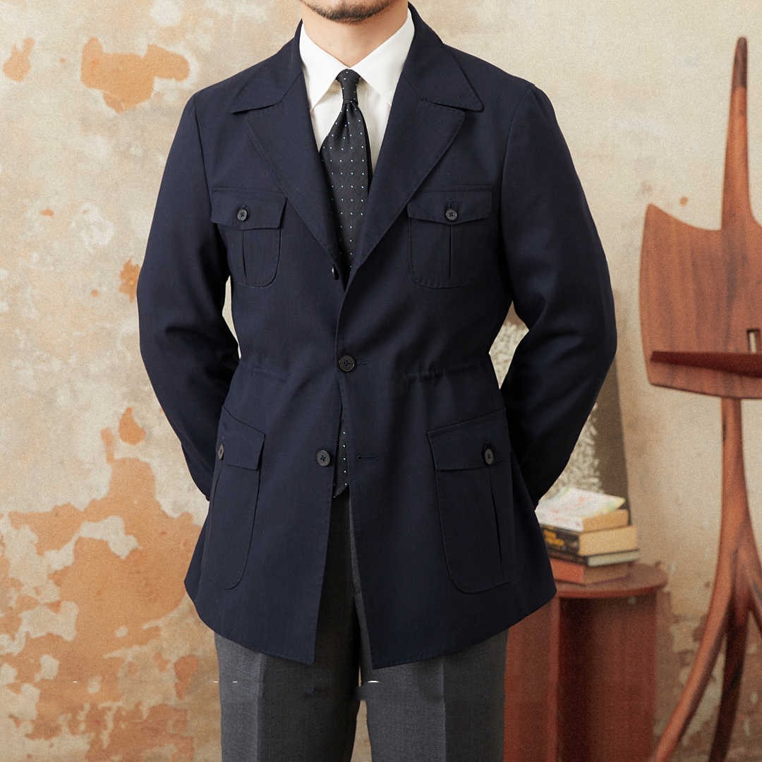 Milan Linen Blend Suit Collar Jacket