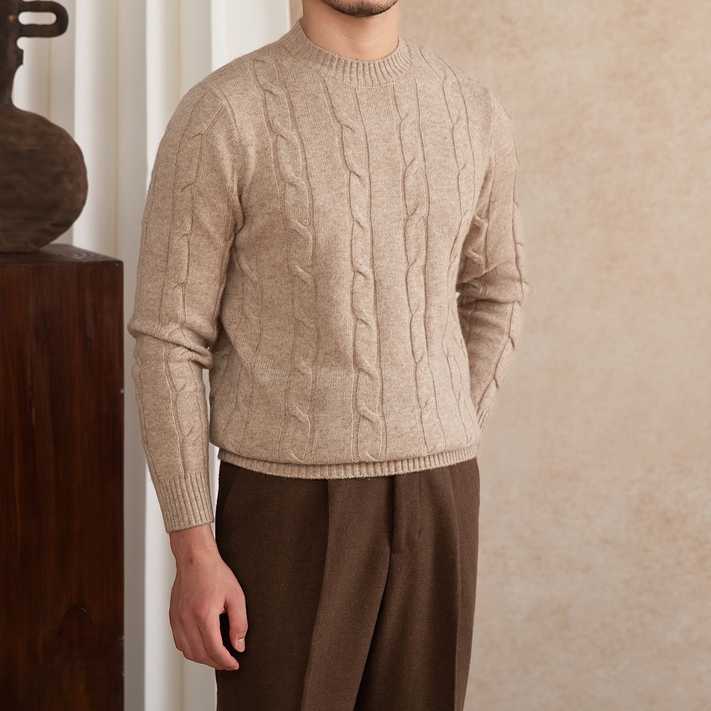 Dolomites Cable Knit Wool Blend Jumper