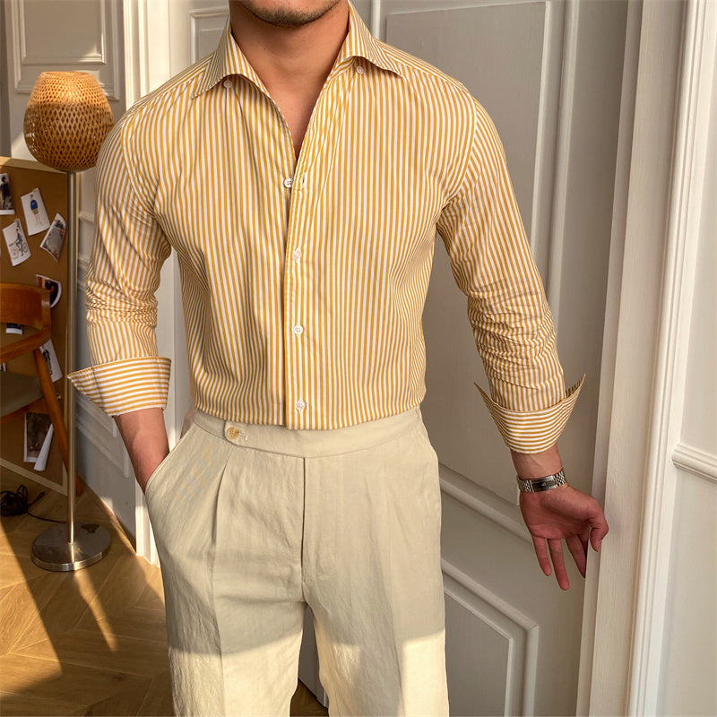 Camicia a maniche lunghe in cotone Limone