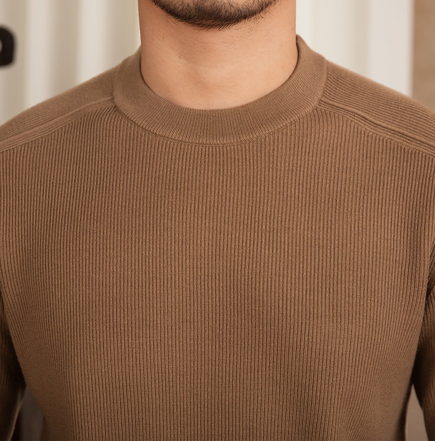 Alpina Wool Blend Long Sleeve Ribbed Jumper