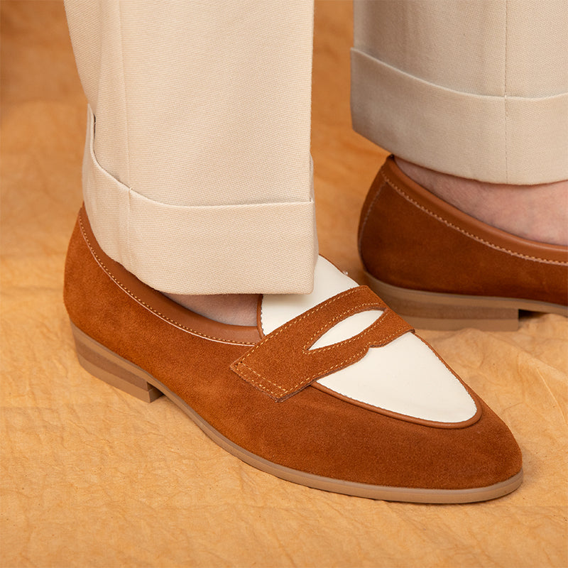 Nice Suede Contrast Belgian Loafer