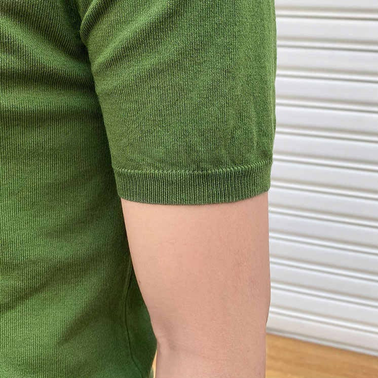 Lyocell Knit Open Collar Polo