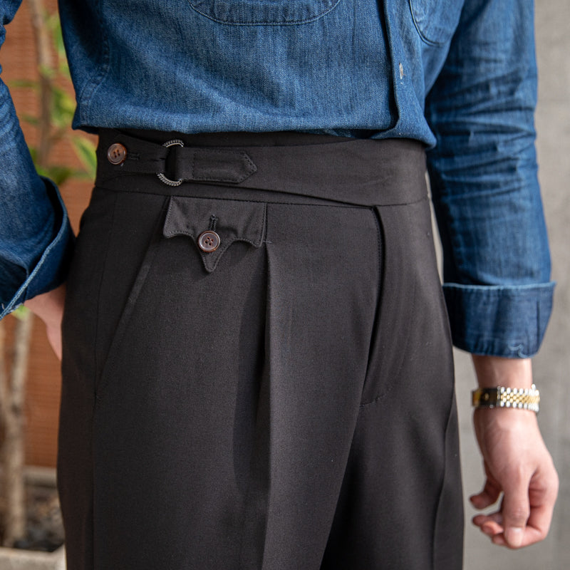 Pantalon plissé taille haute Sicile