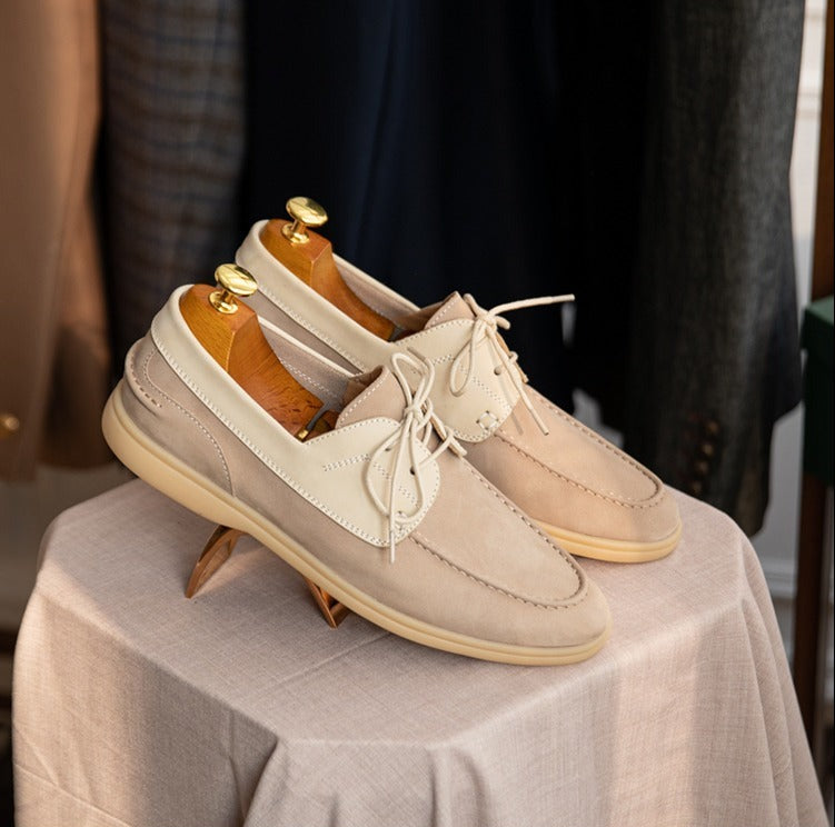 Hamptons Suede Lace-Up Boat Shoes