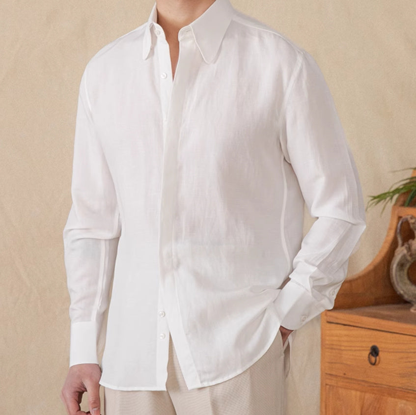 Everyday Soft Touch Linen Blend Long Sleeve Shirt