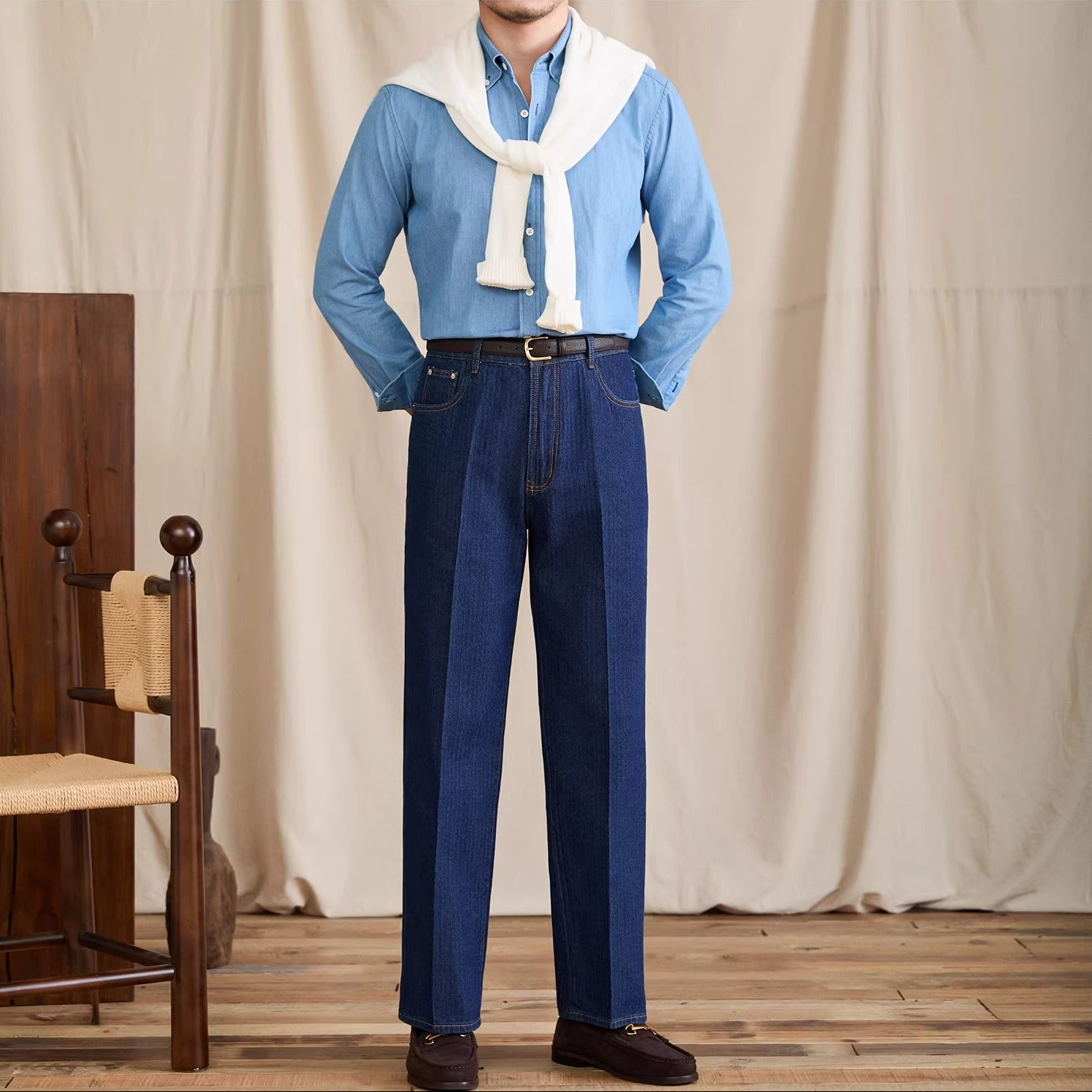 Tokyo Herringbone High Waisted Jeans