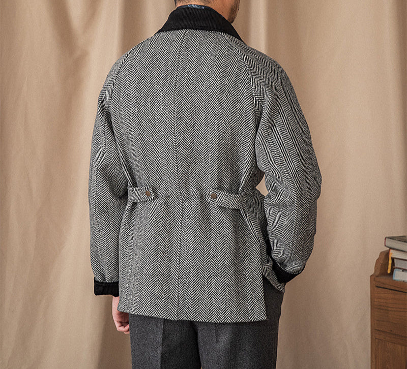 Manor Wool Herringbone Field Jacket