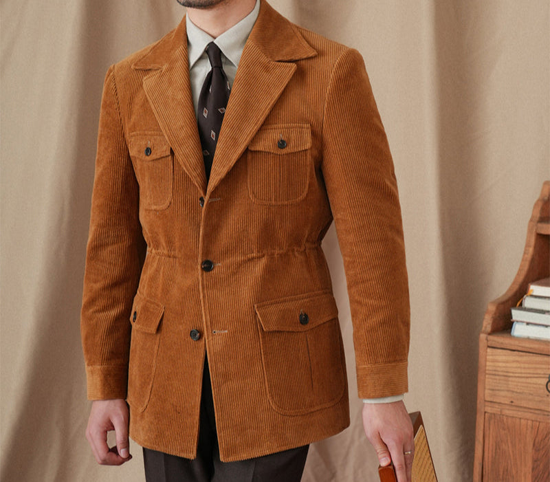 Lincoln Corduroy Cotton Suit Collar Jacket