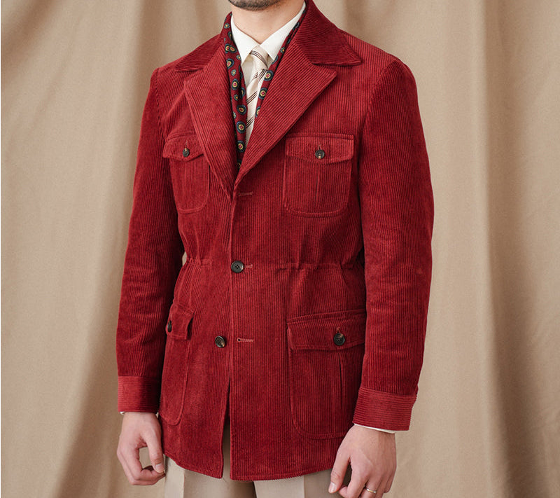 Lincoln Corduroy Cotton Suit Collar Jacket