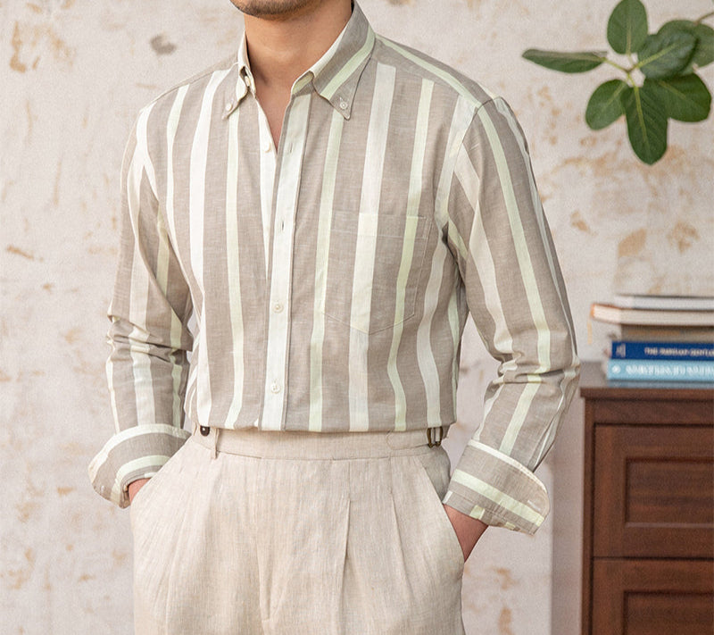 Arezzo Cotton Striped Long Sleeve Shirt