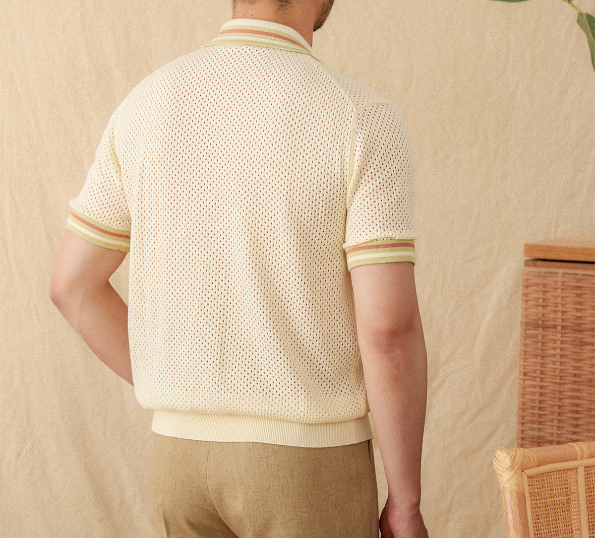 Casablanca Knitted Contrast Short Sleeve Shirt