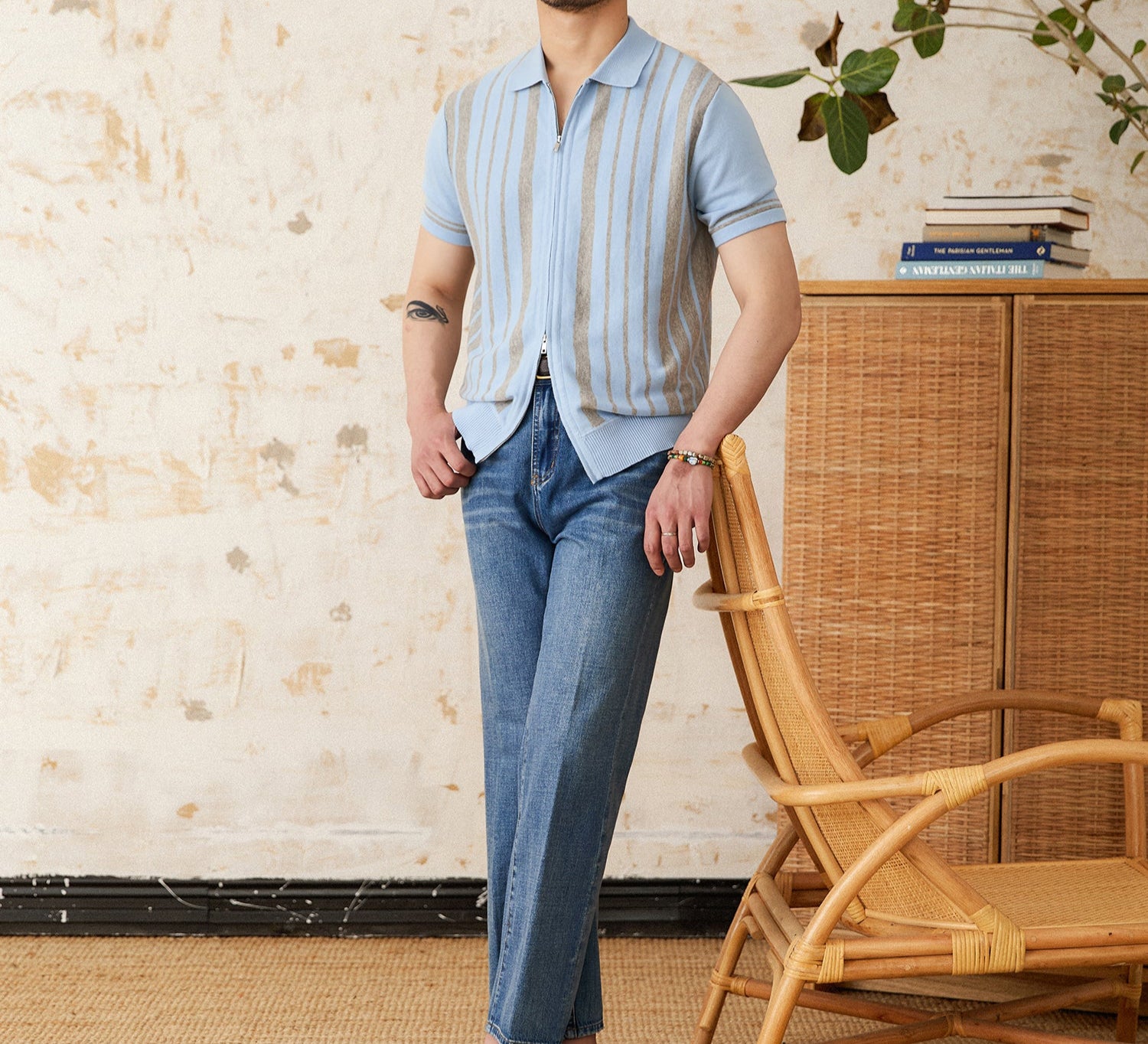 St. Julian Cotton Striped Cotton Cardigan