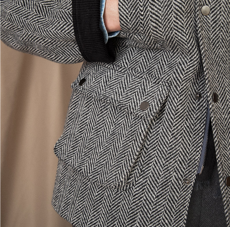 Manor Wool Herringbone Field Jacket