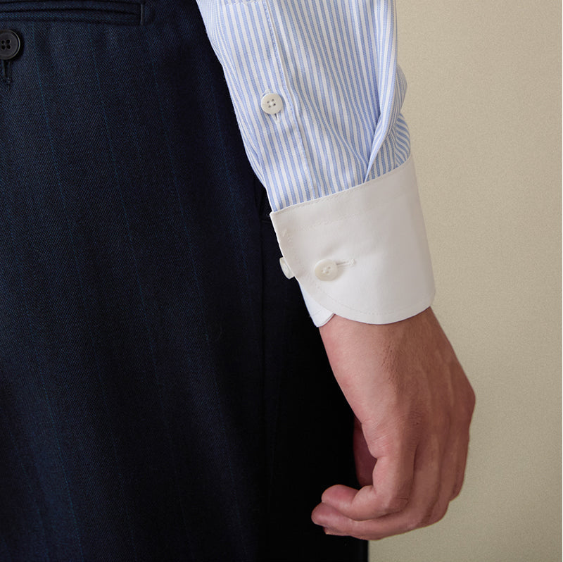 The Ned Non-Iron Striped Long Sleeve Shirt