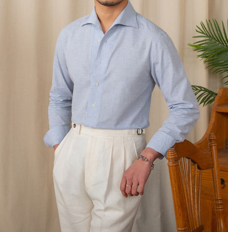 Beausoleil Cutaway Linen Blend Shirt